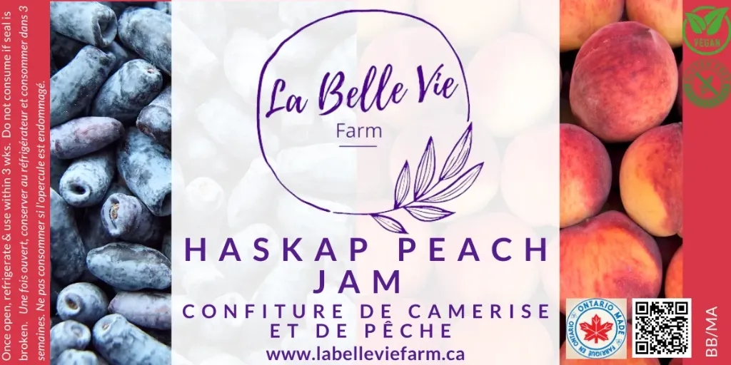 Haskap Peach Jam 240ml