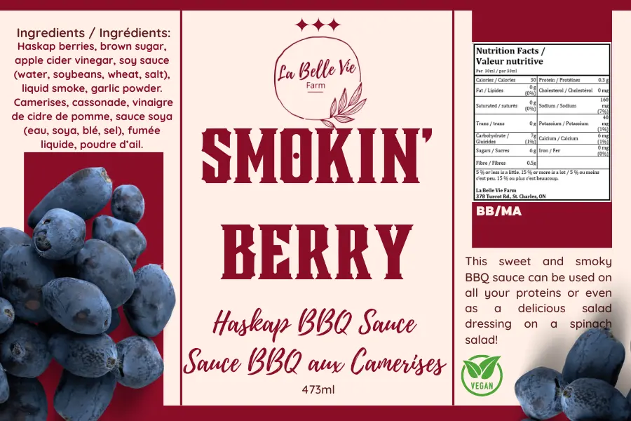 Smokin' Berry Haskap BBQ Sauce - Currently not available